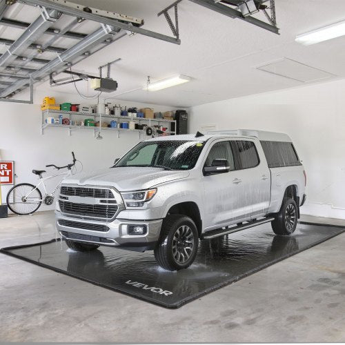 Containment Mat 8 ft 6 in x 20 ft NonSlip PVC Garage Floor Mat with a Cleaning