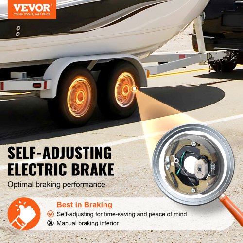Electric Trailer Brake Assembly 10 x 214 2 Pairs SelfAdjusting
