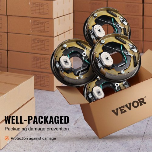Electric Trailer Brake Assembly 10 x 214 2 Pairs SelfAdjusting