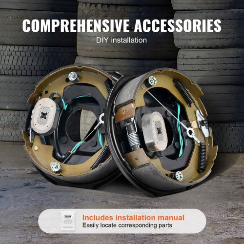 Electric Trailer Brake Assembly 10 x 225 1 Pair SelfAdjusting Electric