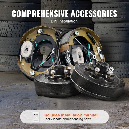 Trailer Hub Drum Kits 5 on 45 BC with 10 x 214 Electric Brakes