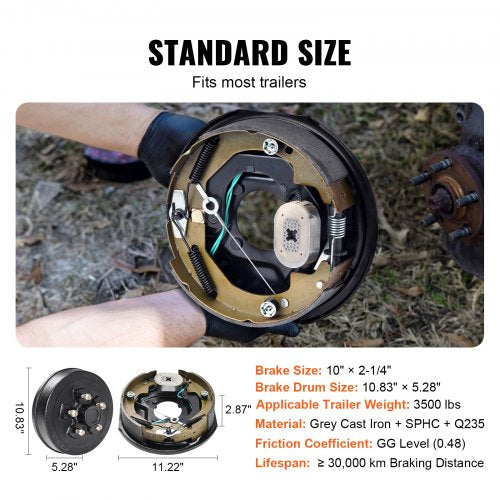 Trailer Hub Drum Kits 5 on 45 BC with 10 x 214 Electric Brakes