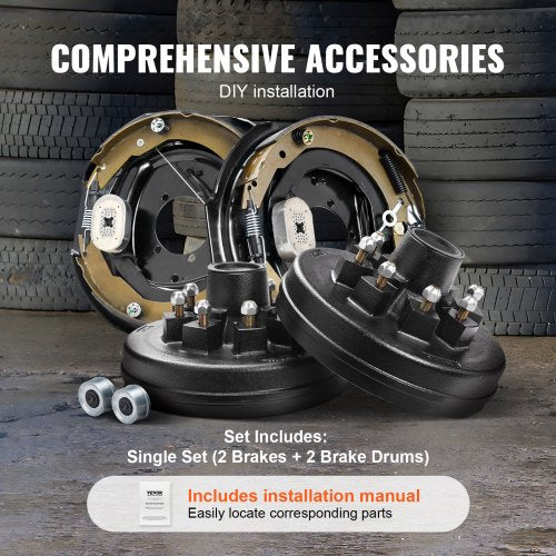 Trailer Hub Drum Kits 8 on 65 BC with 12 x 2 Electric Brakes