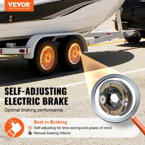 Electric Trailer Brake Assembly 12 x 2 1 Pair SelfAdjusting Electric