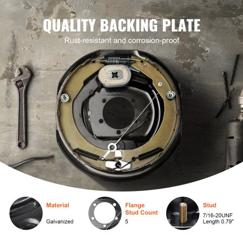 Electric Trailer Brake Assembly 12 x 2 2 Pairs SelfAdjusting Electric