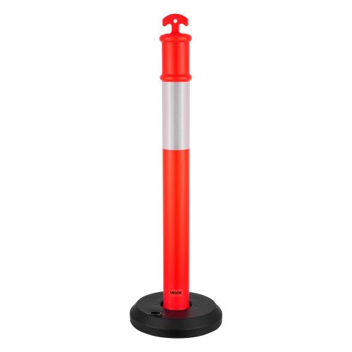 6 Pack Traffic Delineator Posts 48 inches Traffic Safety Cones with Fillable
