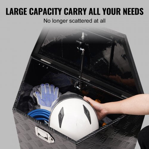 Trailer Tongue Box Aluminum Alloy Diamond Plate Tongue Box Tool Chest