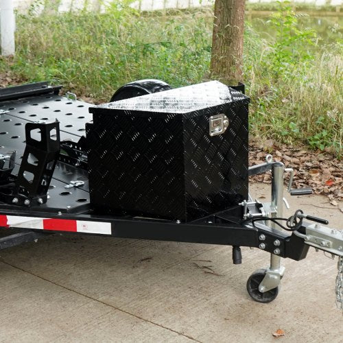 Trailer Tongue Box Aluminum Alloy Diamond Plate Tongue Box Tool Chest