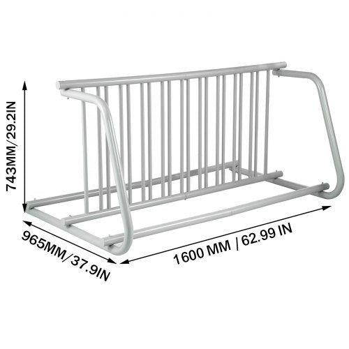10 Holders Floor Bike Rack 59 Length AllSteel Grid Bike Rack 10Bike