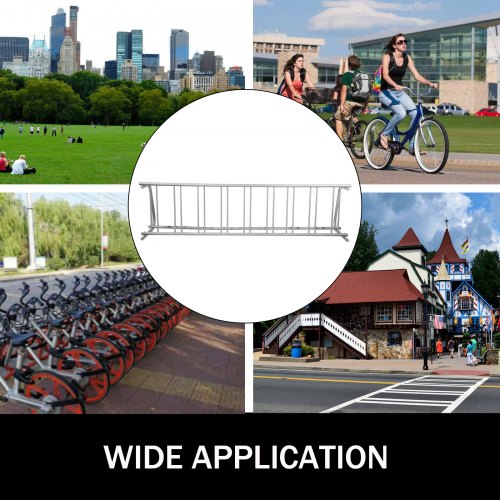111 Length Floor Bike Rack 9 Holders AllSteel Grid Bike Rack