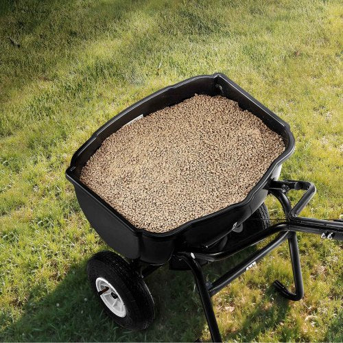 Broadcast Spreader 60LBS Capacity WalkBehind Push Spreader9.8 ft