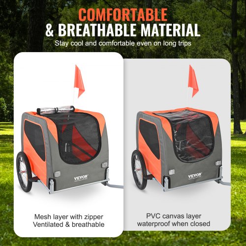 Dog Bike Trailer Supports up to 66 lbs Pet Cart Bicycle Carrier Easy