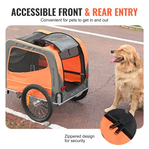 Dog Bike Trailer Supports up to 66 lbs Pet Cart Bicycle Carrier Easy