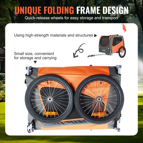 Dog Bike Trailer Supports up to 66 lbs Pet Cart Bicycle Carrier Easy