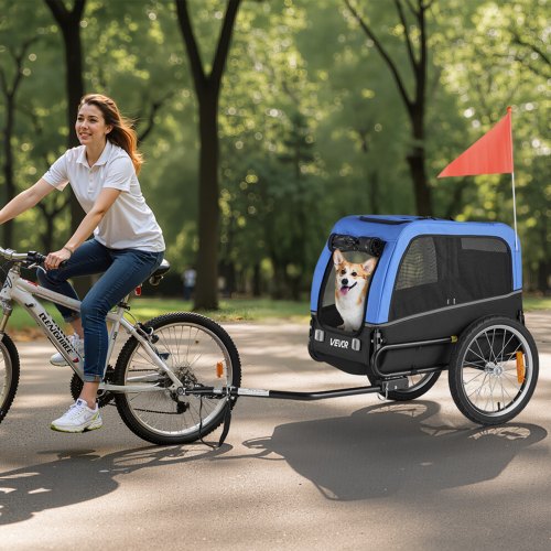 Dog Bike Trailer Supports up to 66 lbs Pet Cart Bicycle Carrier for Small