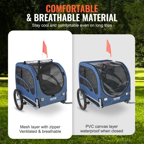 Dog Bike Trailer Supports up to 100 lbs Pet Cart Bicycle Carrier Easy
