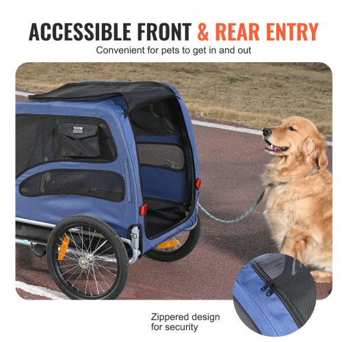 Dog Bike Trailer Supports up to 100 lbs Pet Cart Bicycle Carrier Easy