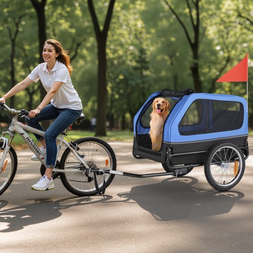 Dog Bike Trailer Supports up to 88 lbs Pet Cart Bicycle Carrier for Small