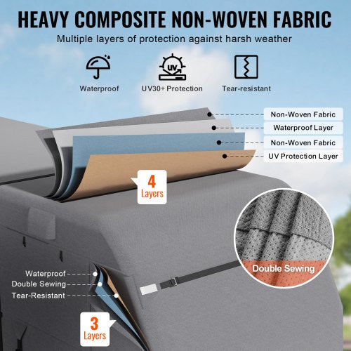 Travel Trailer Cover 2224 ft RV Cover 4Layer NonWoven Fabric Camper