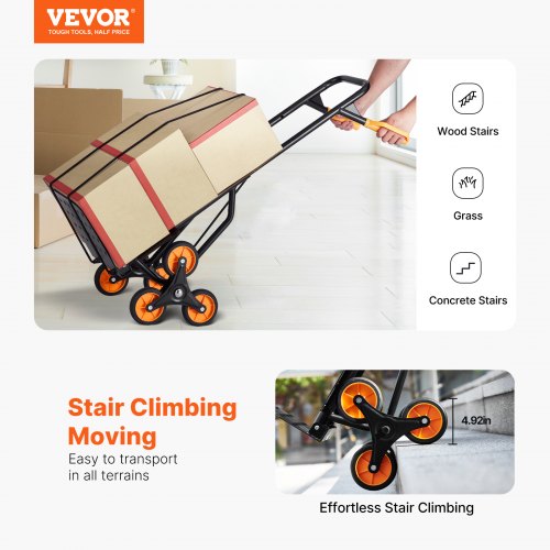 Stair Climbing Cart 440 lbs Capacity Stair Climber Hand Truck and Dolly