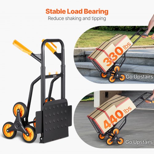 Stair Climbing Cart 440 lbs Capacity Stair Climber Hand Truck and Dolly