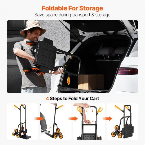 Stair Climbing Cart 440 lbs Capacity Stair Climber Hand Truck and Dolly