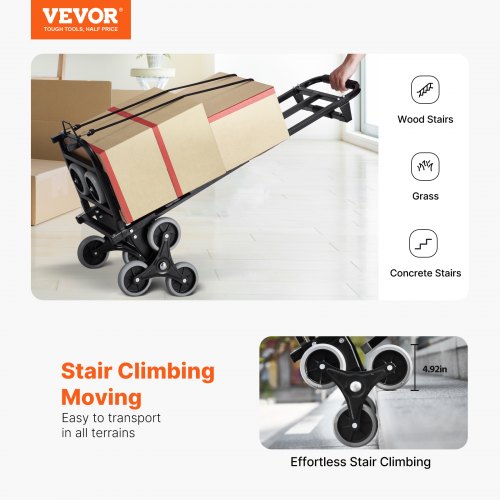 Stair Climbing Cart 460 lbs Capacity Stair Climber Hand Truck and Dolly