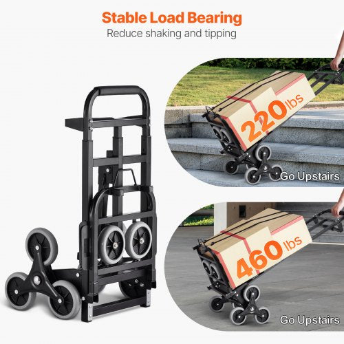 Stair Climbing Cart 460 lbs Capacity Stair Climber Hand Truck and Dolly