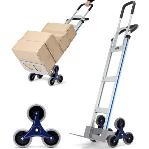 Stair Climbing Cart 550 lbs Load Capacity Aluminum Hand Truck Dolly with Dual
