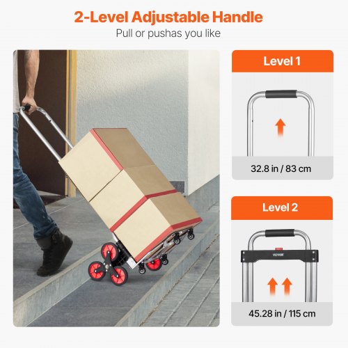 Stair Climbing Cart 260 lbs Capacity Stair Climber Hand Truck and Dolly