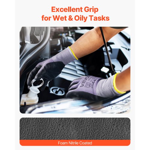 Work Gloves 12 Pairs Touch Screen NitrileCoated Garden Construction Gloves