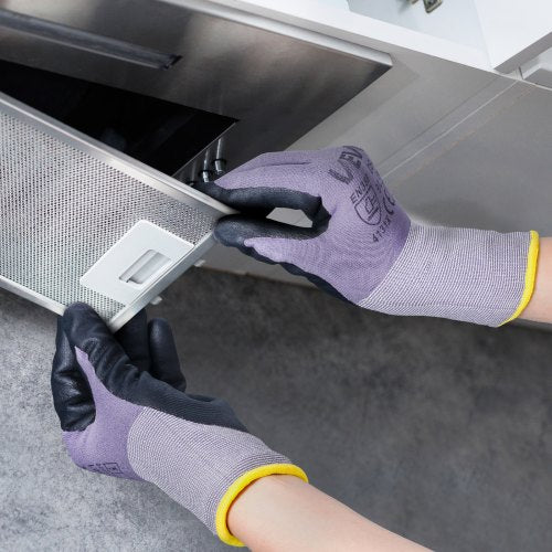 Work Gloves 12 Pairs Touch Screen NitrileCoated Garden Construction Gloves
