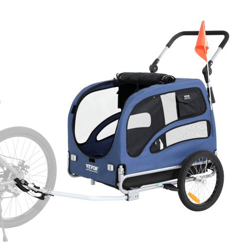 Dog Bike Trailer Supports up to 100 lbs 2in1 Pet Stroller Cart Bicycle