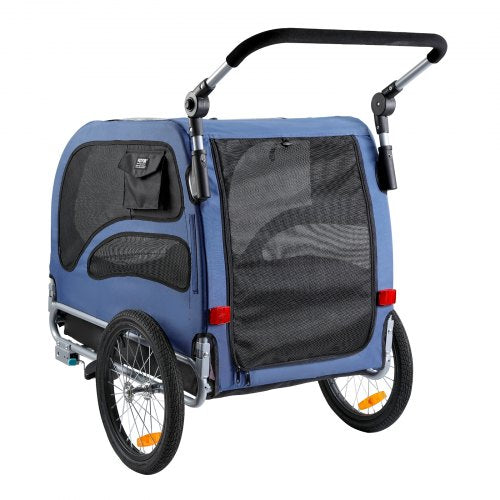 Dog Bike Trailer Supports up to 100 lbs 2in1 Pet Stroller Cart Bicycle