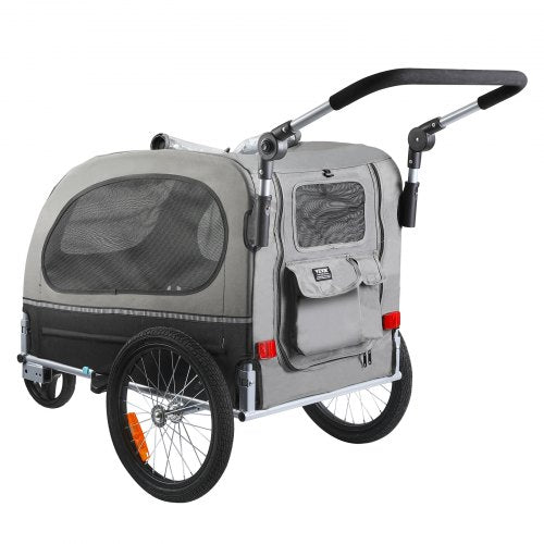 Dog Bike Trailer Supports up to 88 lbs 2in1 Pet Stroller Cart Bicycle