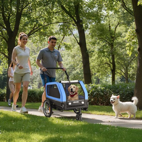 Dog Bike Trailer Supports up to 88 lbs 2in1 Pet Stroller Cart Bicycle