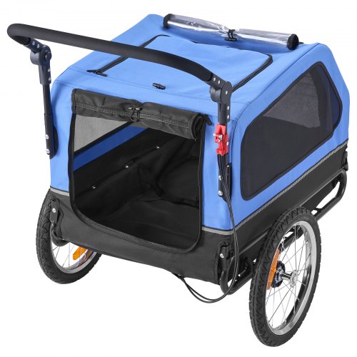 Dog Bike Trailer Supports up to 88 lbs 2in1 Pet Stroller Cart Bicycle