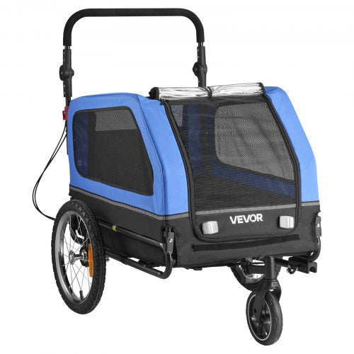 Dog Bike Trailer Supports up to 88 lbs 2in1 Pet Stroller Cart Bicycle