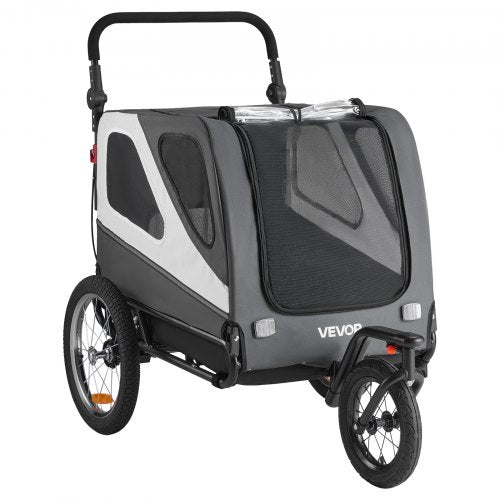 Dog Bike Trailer Supports up to 100 lbs 2in1 Pet Stroller Cart Bicycle