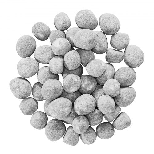 Ceramic Fire Pebble Stones 12 inch 48 Pcs Lava Rocks Reusable Fire Pit