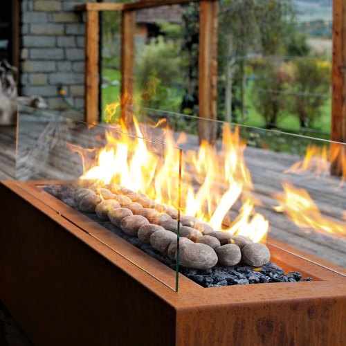 Ceramic Fire Pebble Stones 23 inch 30 Pcs Lava Rocks Reusable Fire Pit