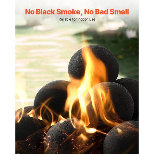 Ceramic Fire Balls 3 Inch 15 Pcs Round Fire Stones Reusable Lava Rocks