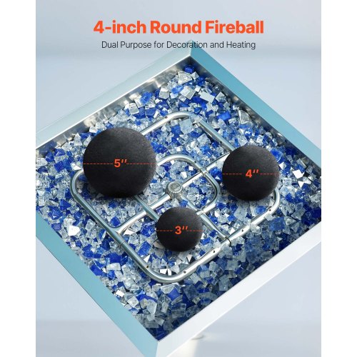 Ceramic Fire Balls 4 Inch 12 Pcs Round Fire Stones Reusable Lava Rocks