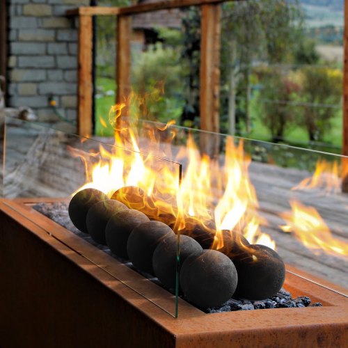 Ceramic Fire Balls 4 Inch 12 Pcs Round Fire Stones Reusable Lava Rocks