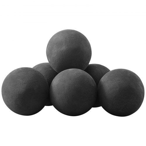 Ceramic Fire Balls 5 Inch 6 Pcs Round Fire Stones Reusable Lava Rocks