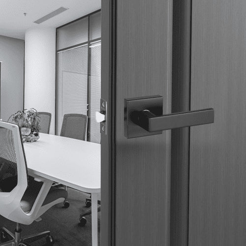 Passage Door Handle 5 Pack Matte Black Door Lever Left or Right Handing