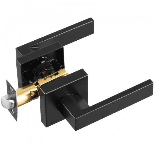 Passage Door Handle 5 Pack Matte Black Door Lever Left or Right Handing