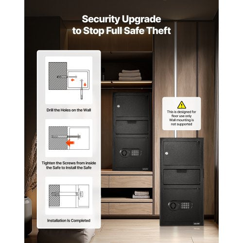 36 Cubic Feet Drop Safe Large Capacity Front Drop Slot Safe Box with Digital