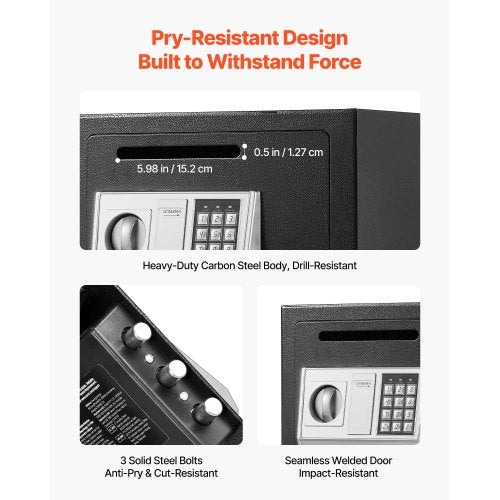 06 Cubic Feet Drop Safe Drop Slot Safe Box with Password and Turn Knob