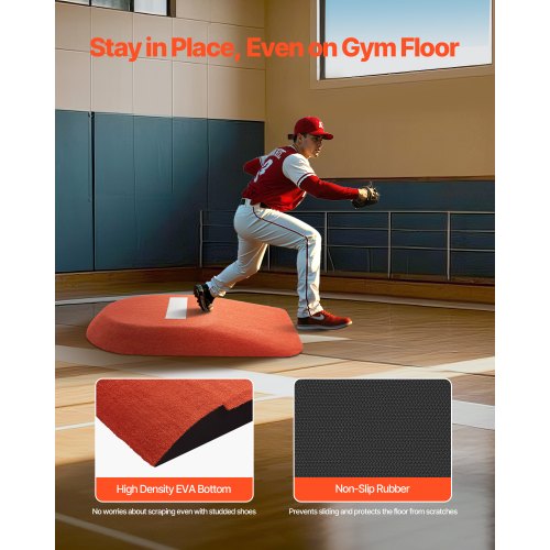 Pitching Mound Portable Baseball Game Mound 42 in Indoor Outdoor Pitching